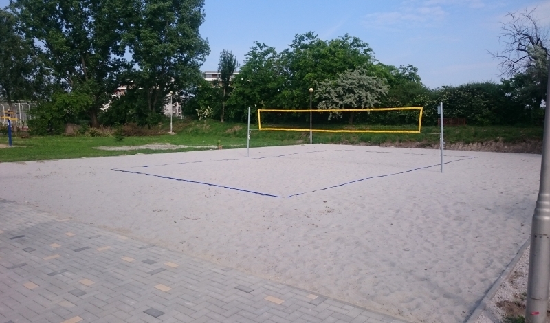 Beach volleyball court