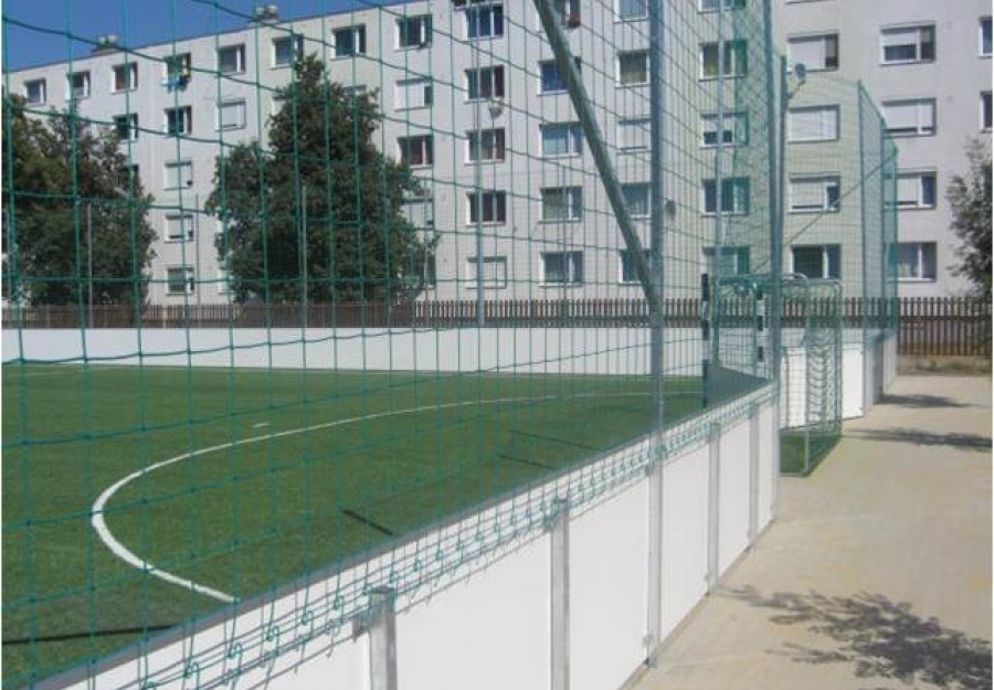 Football court - MLSZ artificial grass football field with hole