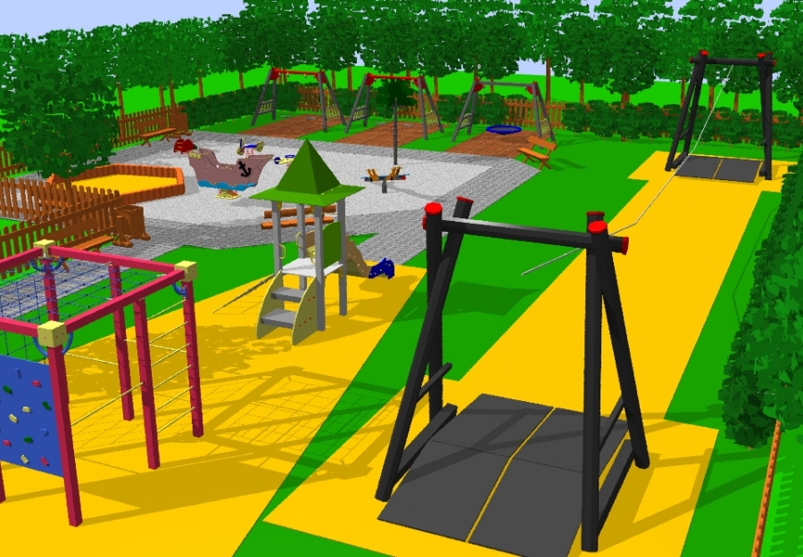 Playground design - 3D playground plan