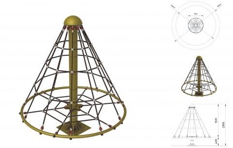 Climbing net carousel 1020